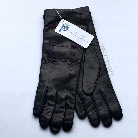 Portolano Accessories - PORTOLANO leather gloves NWT size 8 longer length